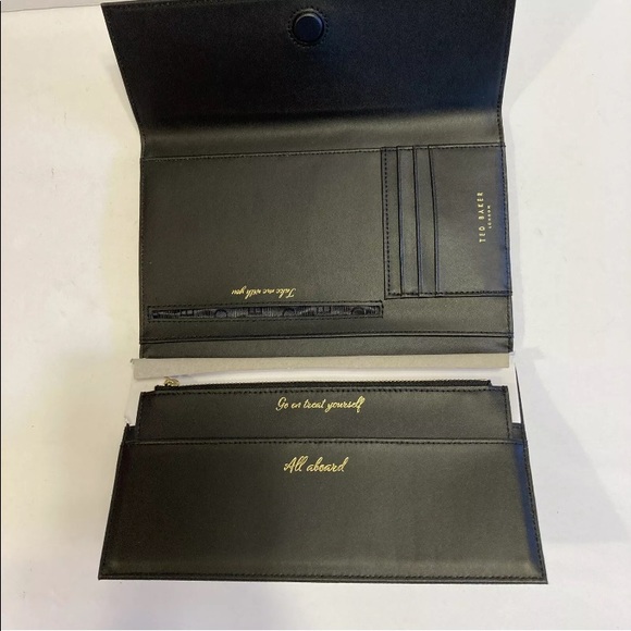 Ted baker London unisex black clutch with dust bag - Picture 2 of 5